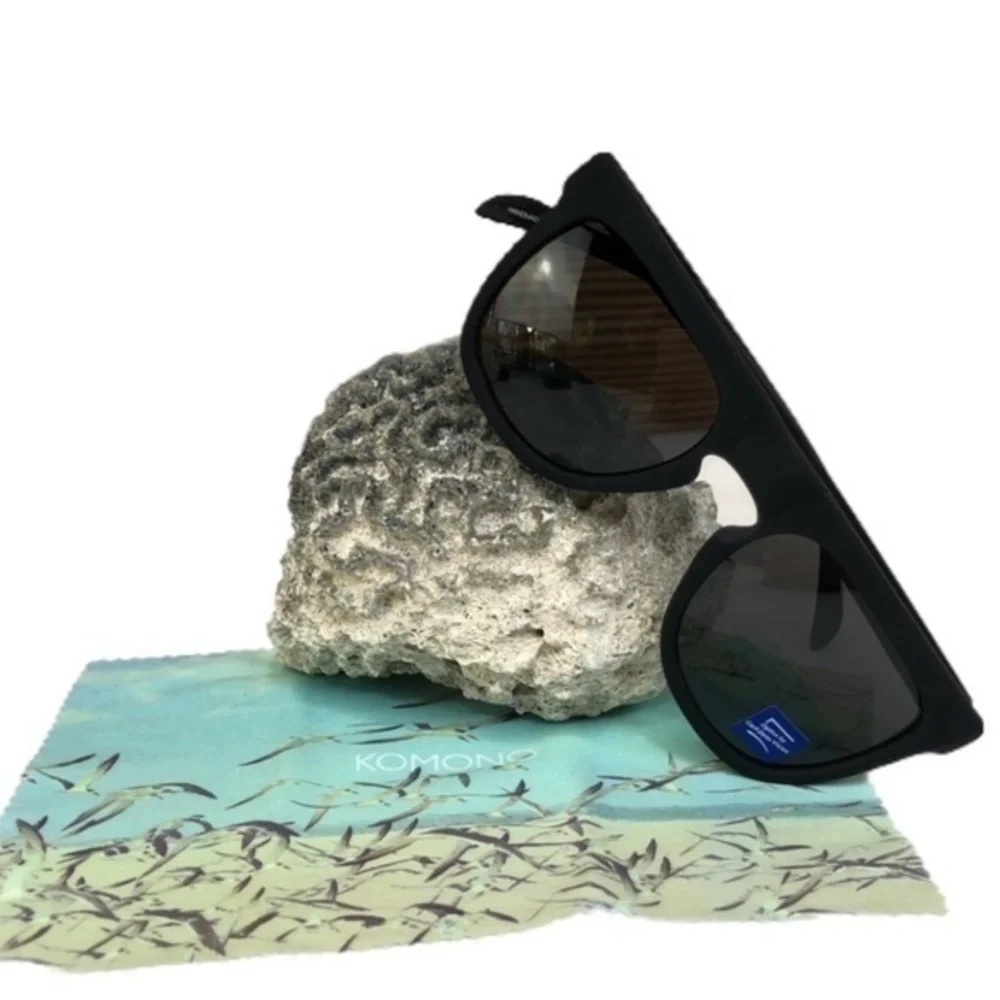 KOMONO Sunglasses NEW Bennet CZ Black Rubber